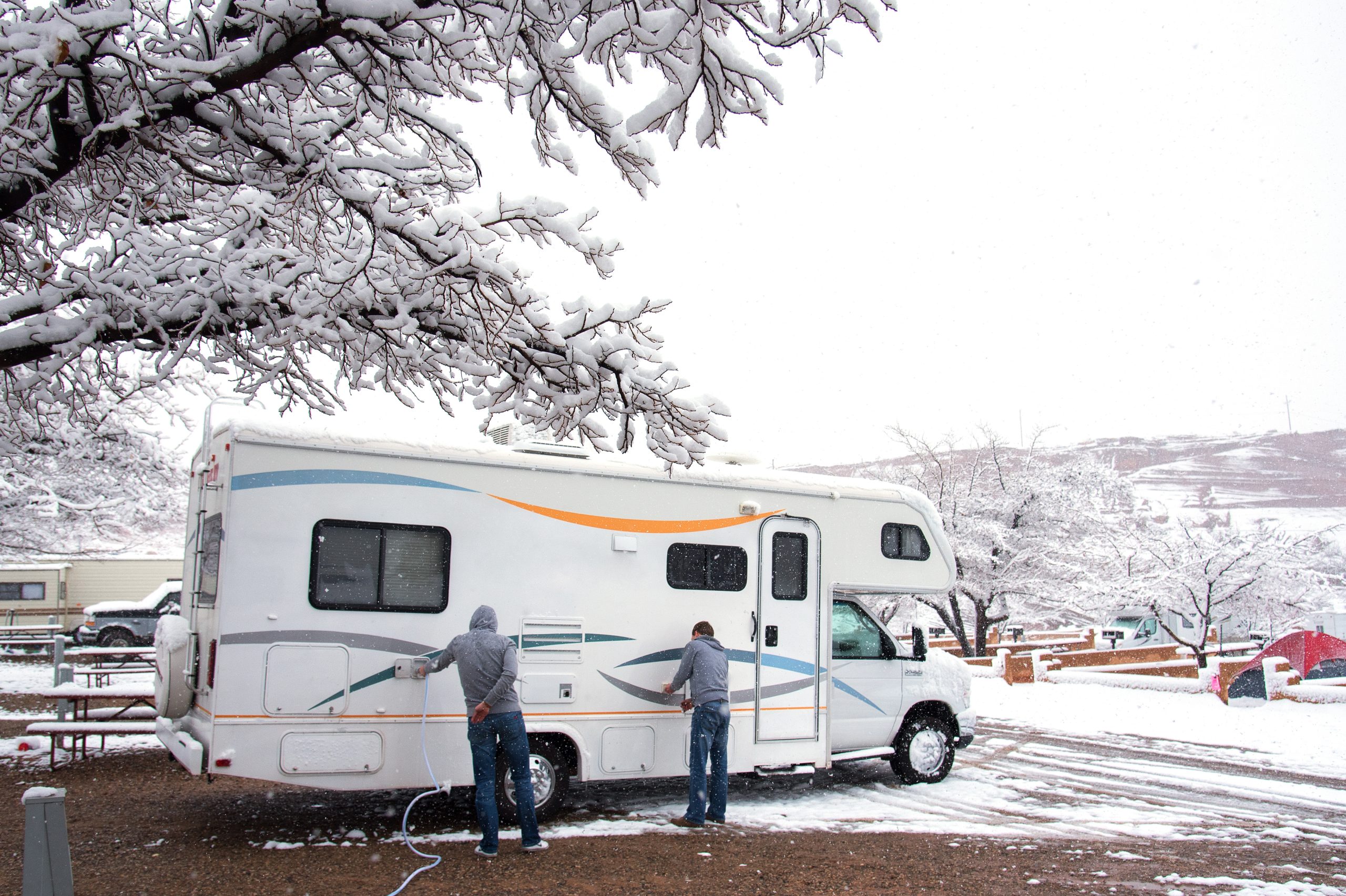 rv living in the winter